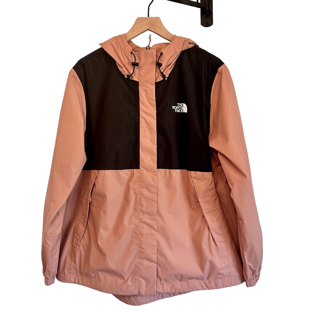 The North Face Antora Rain Jacket 2X Plus Waterproof Hooded Black | Rose Dawn